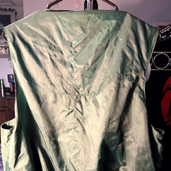 High Alpine 100% Leather Forest Green Bavarian Trachten Vest SZ XL - Picture 4 of 4